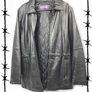 Excelled Collection Vintage 90s Y2K Black Leather Jacket Size 1X
